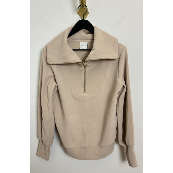 VARLEY Vine Ottoman Half Zip Pullover in Taupe Marl Size XX-Small - Picture 5 of 16